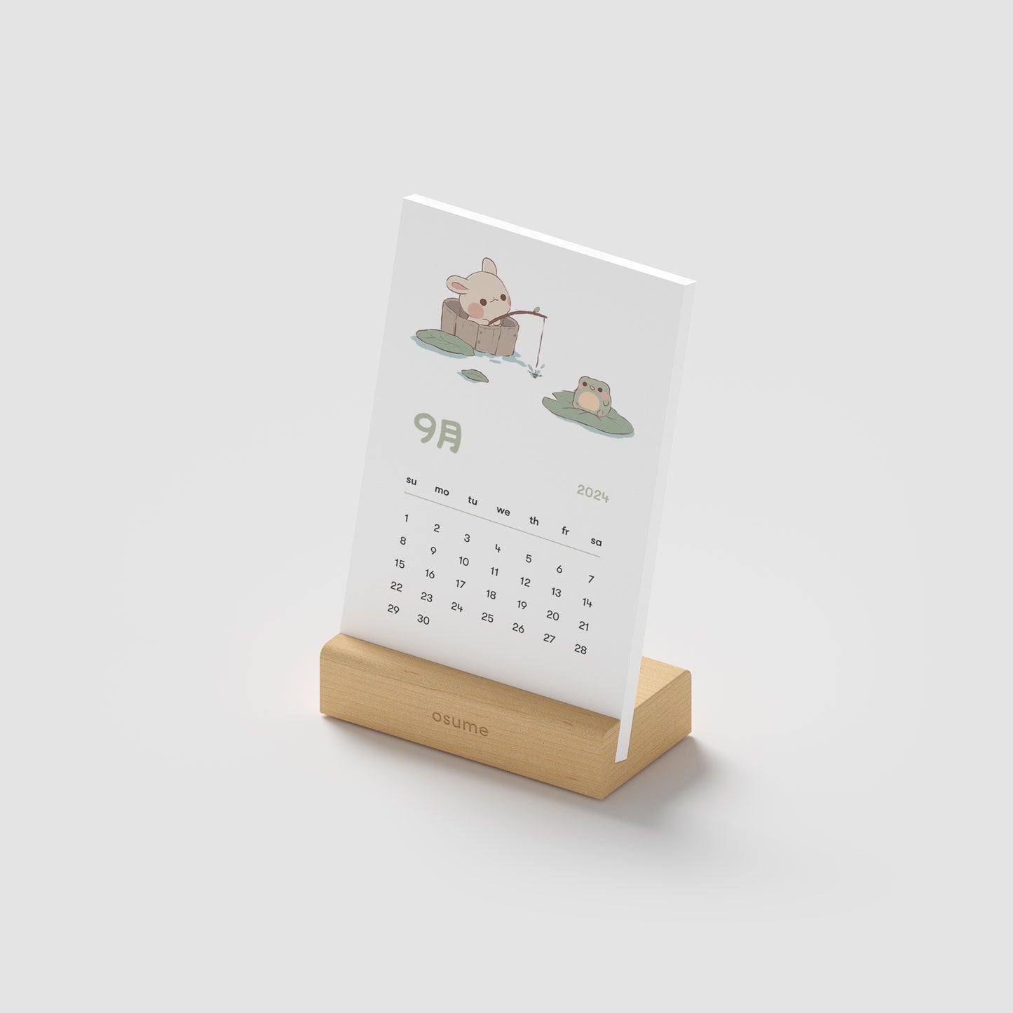 wooden calendar set