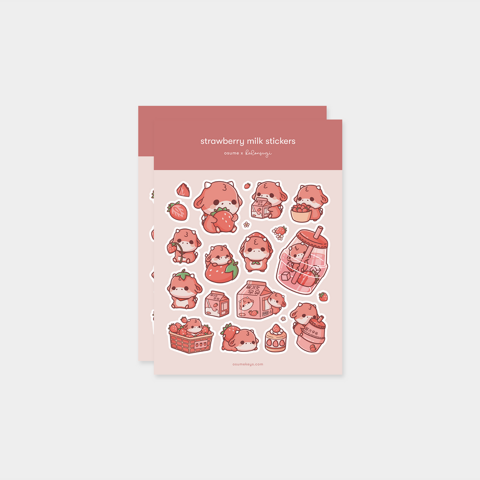 strawberry milk stickers